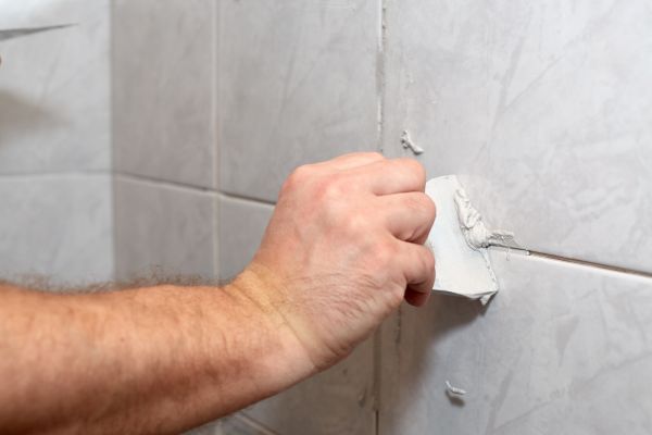 Wall Grout Installation